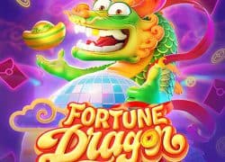 Colorful Fortune Dragon casino game with vibrant graphics and a playful dragon character.